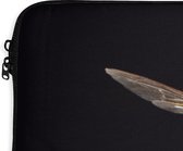 Laptophoes 13 inch - Wesp - Insecten - Portret - Laptop sleeve - Binnenmaat 32x22,5 cm - Zwarte achterkant