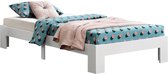 In And OutdoorMatch Houten Bed Jovani - Grenen - Met Bedbodem - 90x200 cm - Wit - Snelle Montage