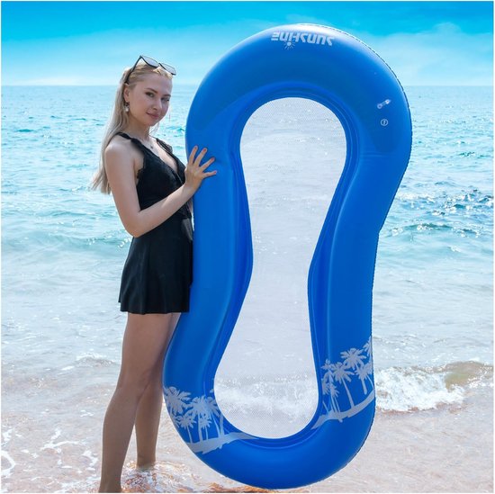 Luchtmatras, zwembad, 2 stuks, speelgoed, waterhangmat voor volwassenen, 4-in-1 opblaasbaar zwembadspeelgoed, waterspeelgoed, waterhangmat, luchtmatras voor volwassenen en kinderen