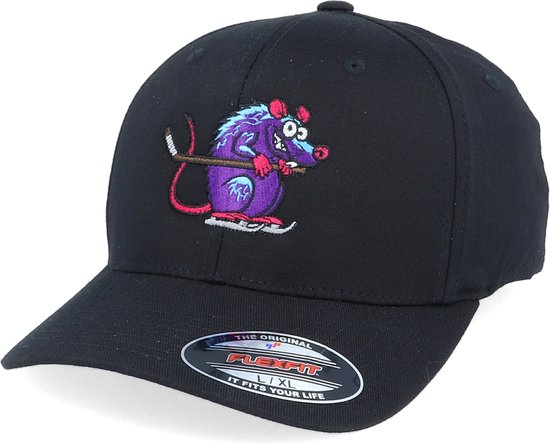 Hatstore- All-In Hockey Rat Black Flexfit - Iconic Cap