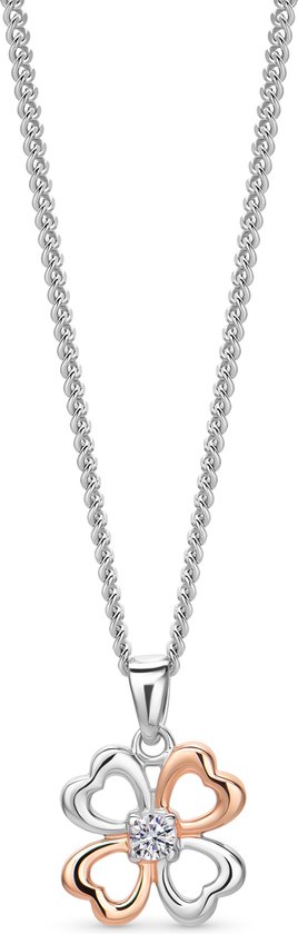 Miore - Collier Cœur en Argent Avec Zircon Cubique - Femme - Argent (925) - Bijou hypoallergénique - Collier Pendentif Fait Main