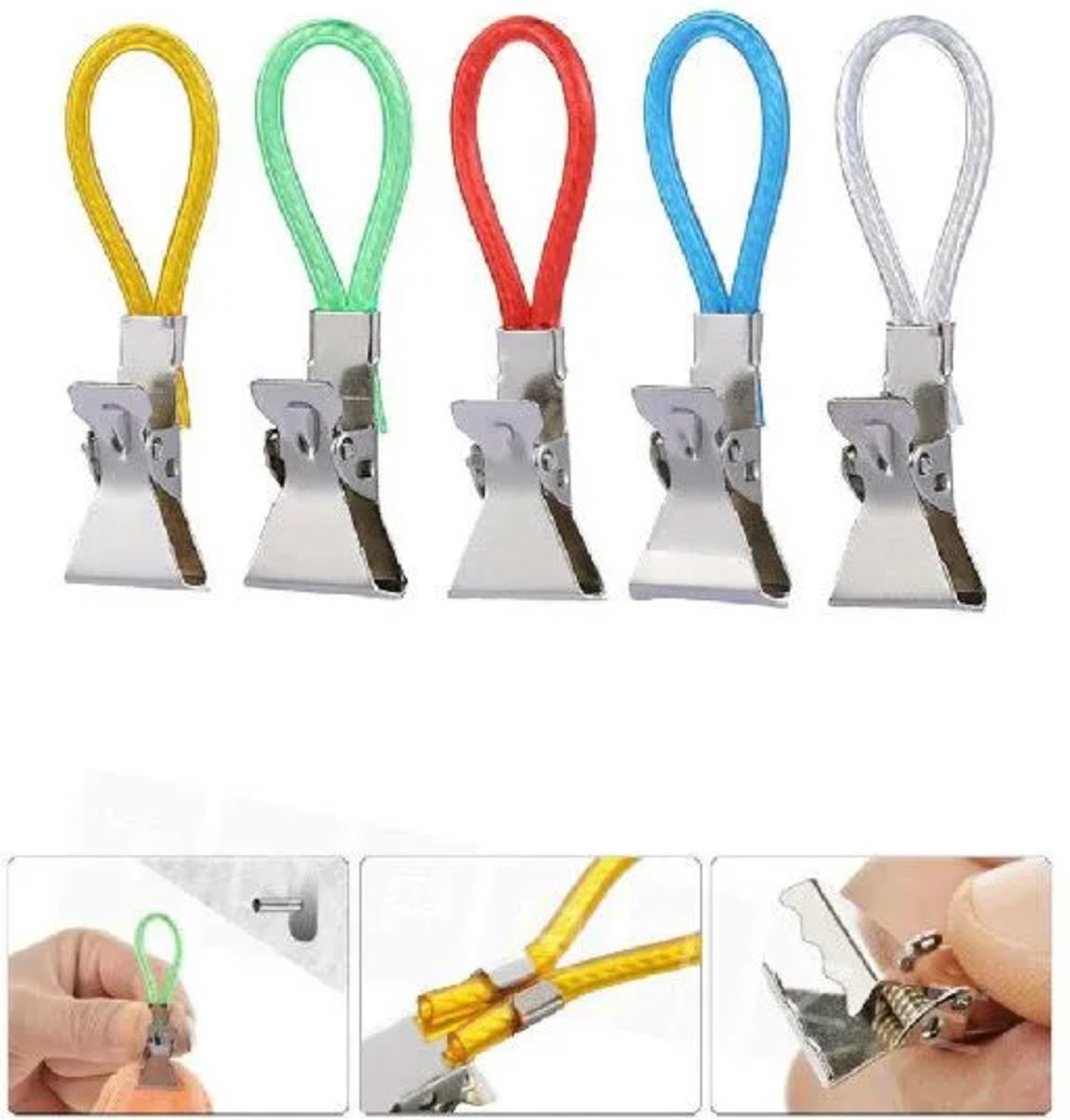 15 Stuks - Handdoekhouders - Handdoekclips - Handdoekklemmetjes - Houders - Klemmetjes - Ophanghaakjes - LOUZIR