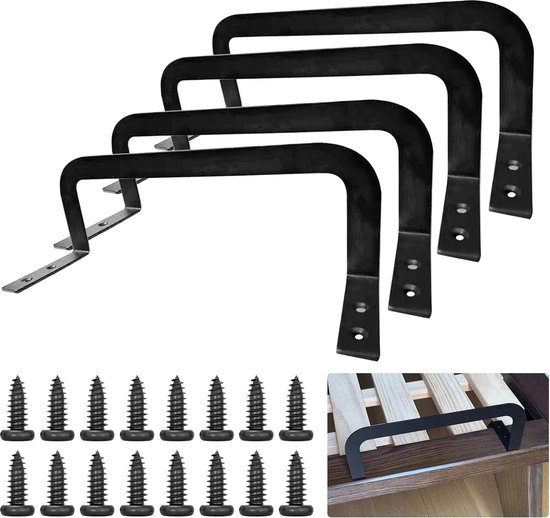 Matrashouder, verstelbare metalen antislip matrashouder voor massieve