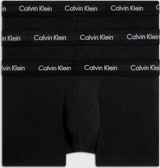 Calvin Klein 3-Pack Heren Low Rise Trunks - Zwart - Maat M - Calvin Klein