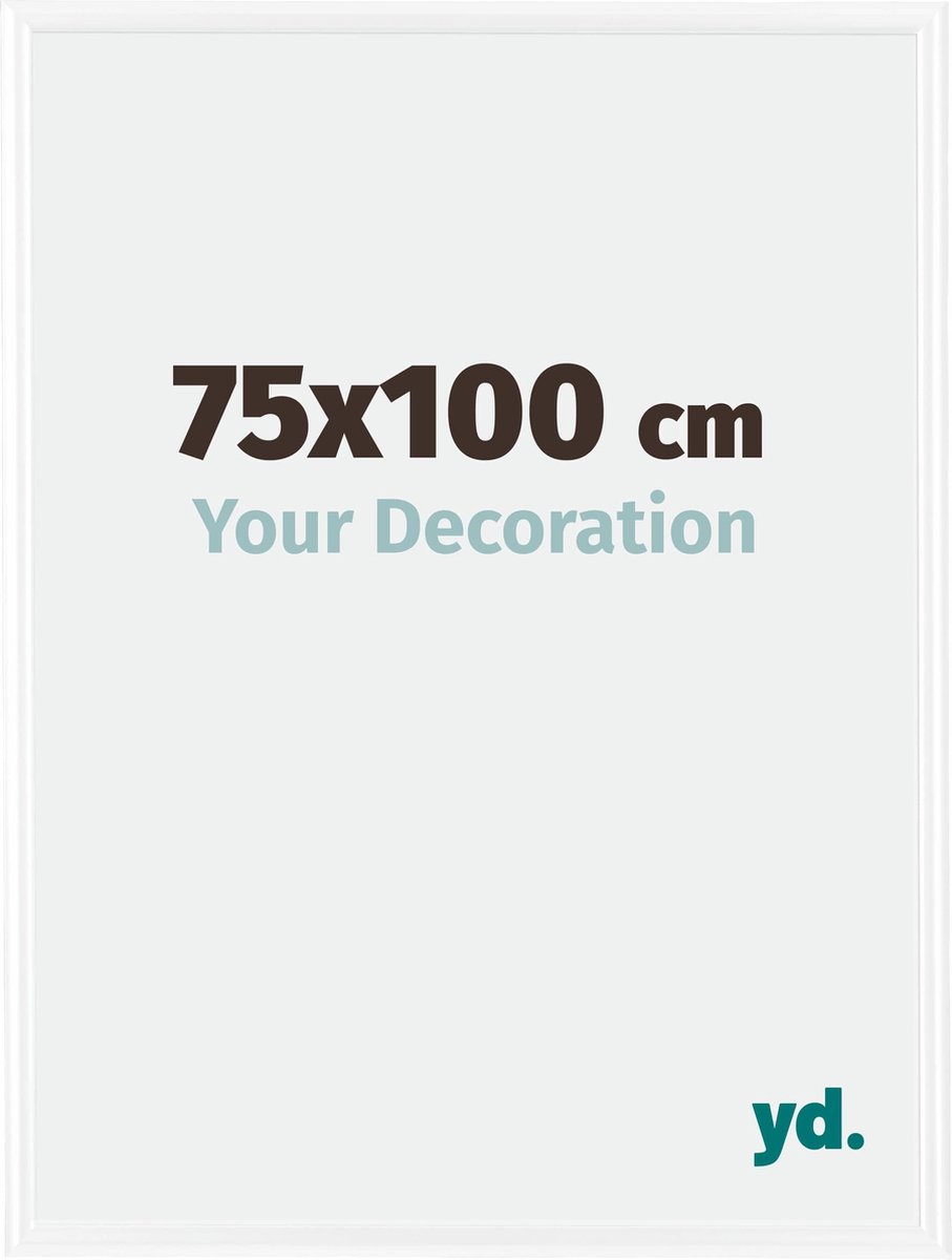 yd. Your Decoration - Fotolijst 75x100 cm - Kunststof - Wit Hoogglans - Bordeaux