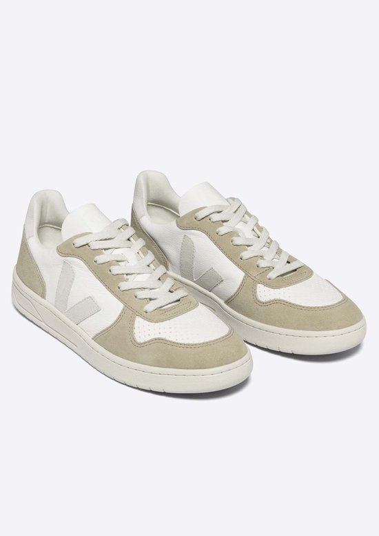 Veja V-10 Heren Sneakers - Extra White/Natural Sahara