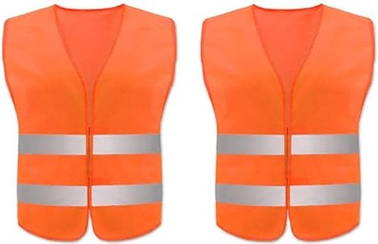 Doodadeals® - 2x Veiligheidshesje voor Volwassenen – Veiligheidsvest – Auto – Oranje Hesjes