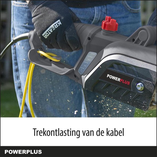 Powerplus Elektrische Kettingzaag POWXG1009 - Elektrische snoeizaag van 2400 W, zaagblad van 40 cm, automatische kettingsmering, tuingereedschap