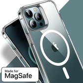 Hoesje Geschikt Voor iPhone 15 Plus MagSafe - Magnetische MagSafe Hoesje - Transparant hoesje - iPhone 15 Plus MagSave Case - Shockproof - Cristal Clear