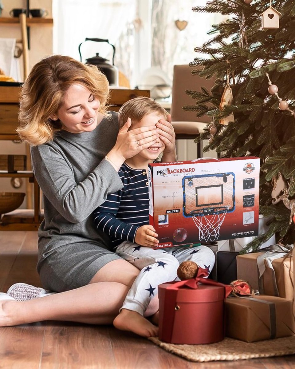 Basketbalkorf voor binnen voor kinderen, basketbalmand met 4 ballen