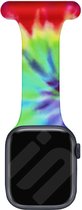 Siliconen Smartwatch bandje - Geschikt voor Apple Watch verpleegkundige band - kleurrijk - Strap-it Horlogeband / Polsband / Armband - Maat: 38 - 40 - 41mm