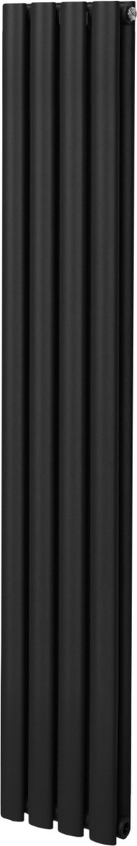 Ovale kolomradiator - zwart - 1600mm x 240mm - 2797 btu