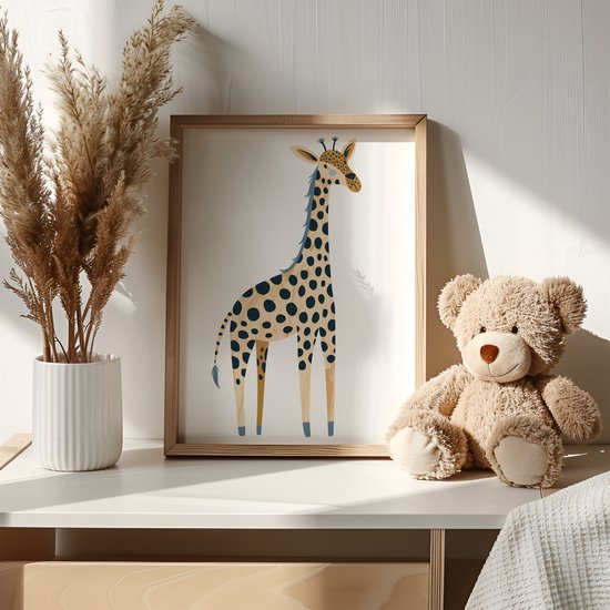 Affiche chambre d'enfant girafe - Décoration Chambre de bébé - 30x40 cm - 1 pièce