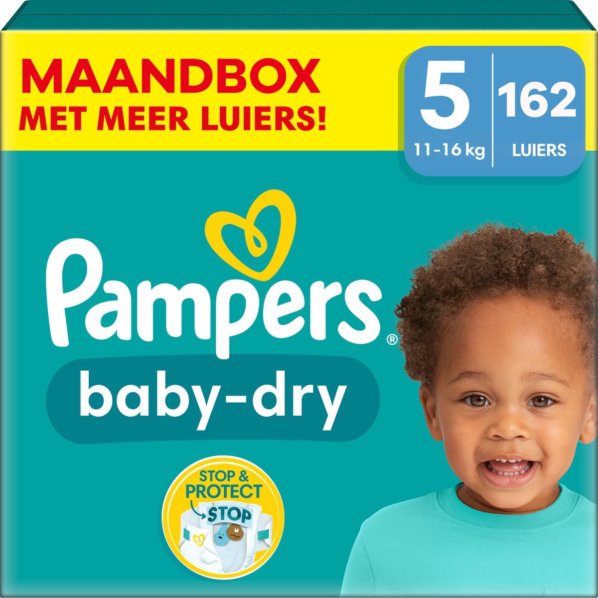 Goedkoopste Pampers - Baby Dry - Maat 5 - Maandbox - 162 stuks - 11/16 KG