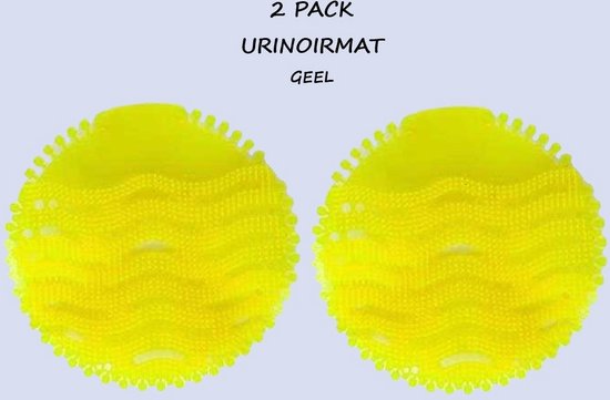 Foto: Urinoir matten urine mat 2 pack geel anti spat mat wc toilet mat duo verpakking frisse geur anti splash mat wc rooster urinoir rooster