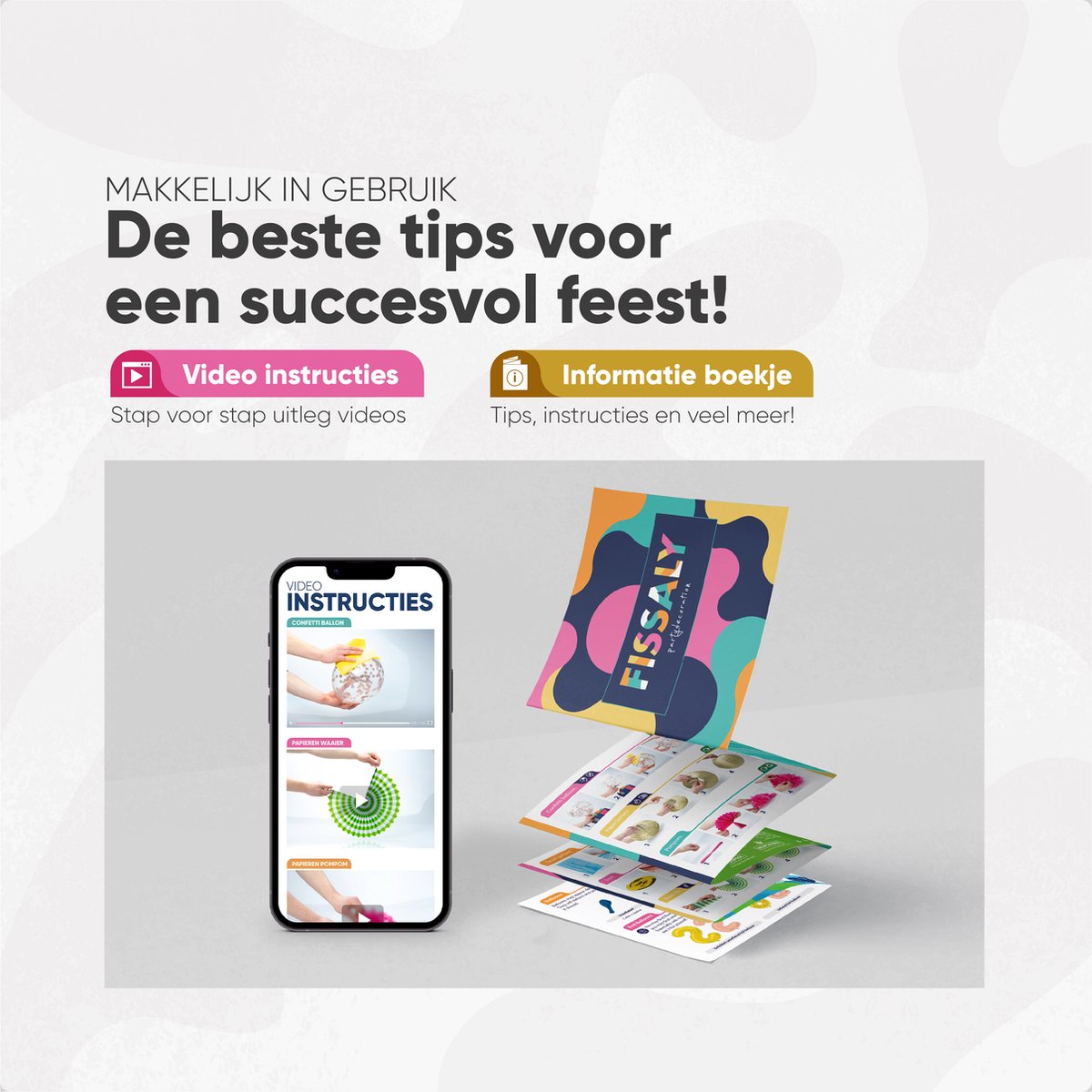 Fissaly Verjaardag Slinger Roze & Goud met Papieren Confetti Ballonnen – Decoratie – Happy Birthday - Letterslinger — afbeelding 7