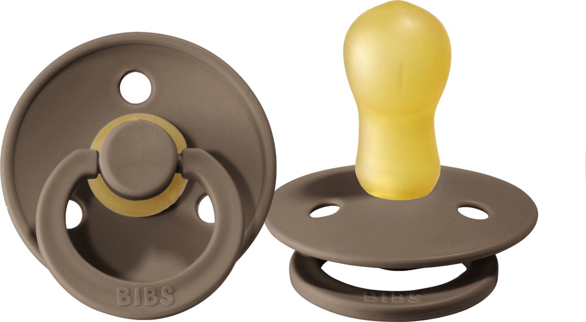 Goedkoopste Bibs Fopspeen Round 18mnd Dark Oak