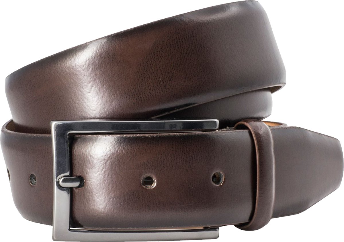LINDENMANN leren heren riem - bruin