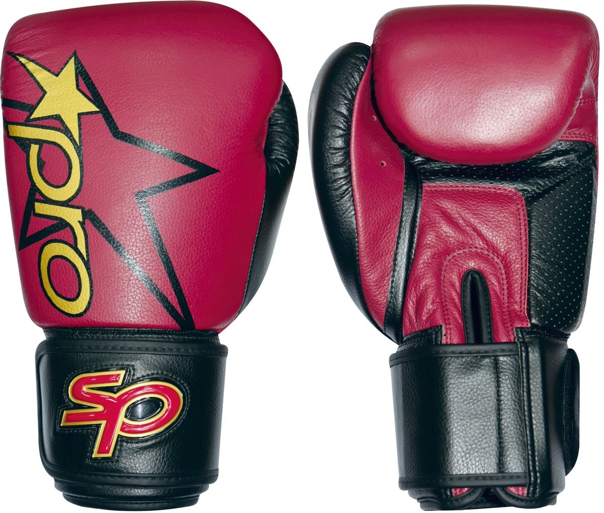 Bokshandschoen Starpro pro sparring glove | Rood / Zwart (Maat: 16OZ)