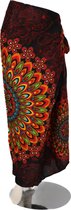 Om Namaste Sarong - 429 - Bloemrijke Mandala - Rood