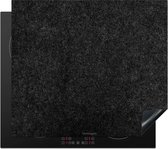 KitchenYeah® Inductie beschermer 60x52 cm - Zwart - Graniet print - Kookplaataccessoires - Afdekplaat voor kookplaat - Inductieplaat mat - Afdekmat voor inductiekookplaat - Keuken decoratie