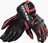 REV'IT! Quantum 2 Neon Red Black Motorcycle Gloves L - Maat L - Handschoen