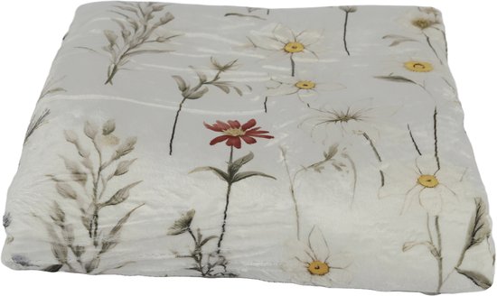 Snoezelkont Gekleurde Bloemen - XXL Fleece Deken - 300x300 cm - Levendige Bloemenprint - Warm en Uitnodigend
