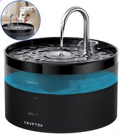 Fontaine CRVFTED - Zwart - Fontaine à eau pour Chats et Chiens - Compacte - Incl. Filtre - 2L. - Silencieux comme une souris