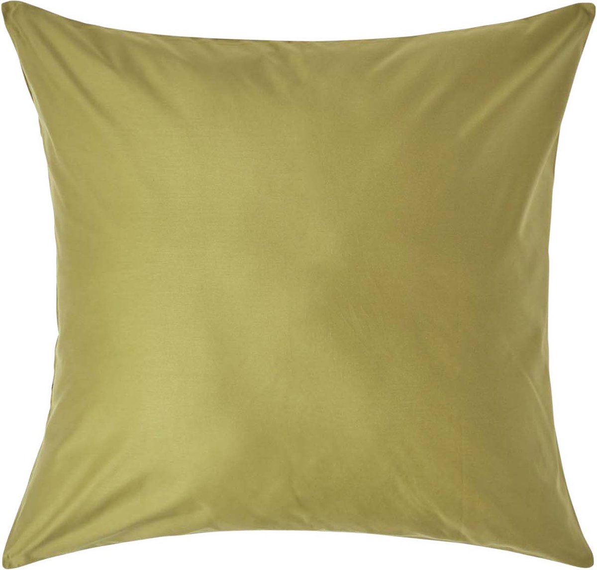 Homescapes Luxe Satijn Kussensloop 80x80 cm – Olijfgroen – 100% Egyptisch Katoen – Draaddichtheid 1000