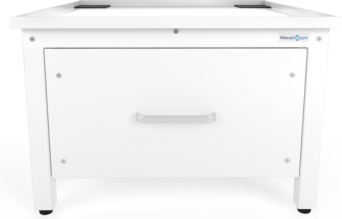 Wasophoogte® Wasmachine verhoger met lade - Wasmachine opbouwmeubel - Wasmachine sokkel - 42cm hoog - Wit - Universeel - Inclusief Lekbak thumbnail 7