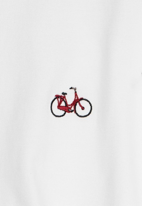 A-dam White Bike - T-shirt - Heren - Volwassenen - Vegan - Korte Mouwen - T-shirts - Katoen - Wit - L