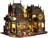 Bolmans - Maison de poupée - Ville en bois à DIY - Bâtiment miniature - Puzzle - Kit de DIY - Cadeaux d'anniversaire - Kit de construction de maquettes - Incl. Siècle des Lumières LED