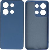 Hoesje Geschikt voor de Xiaomi Redmi Note 13 4G - Fashion Backcover Hoesje - Colorful Telefoonhoesje - Navy