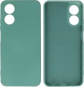 Hoesje Geschikt voor de OPPO A78 4G - Fashion Backcover Hoesje - Colorful Telefoonhoesje - Donker Groen