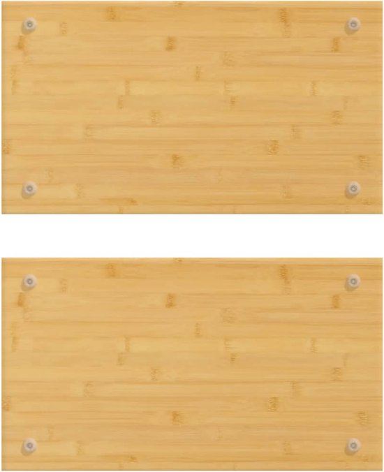Kookplaatafdekkingen 2 st 50x28x1,5 cm bamboe — afbeelding 2