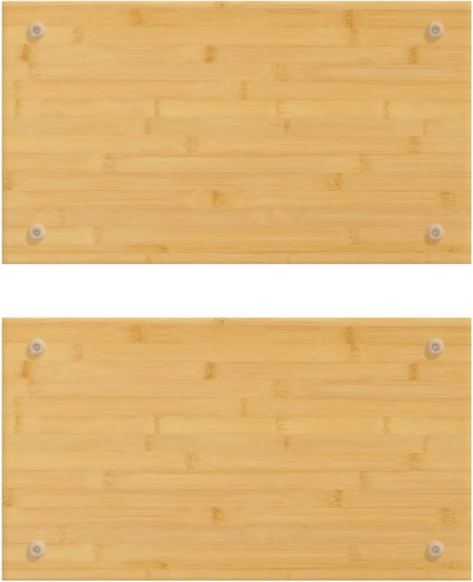 Kookplaatafdekkingen 2 st 50x28x1,5 cm bamboe