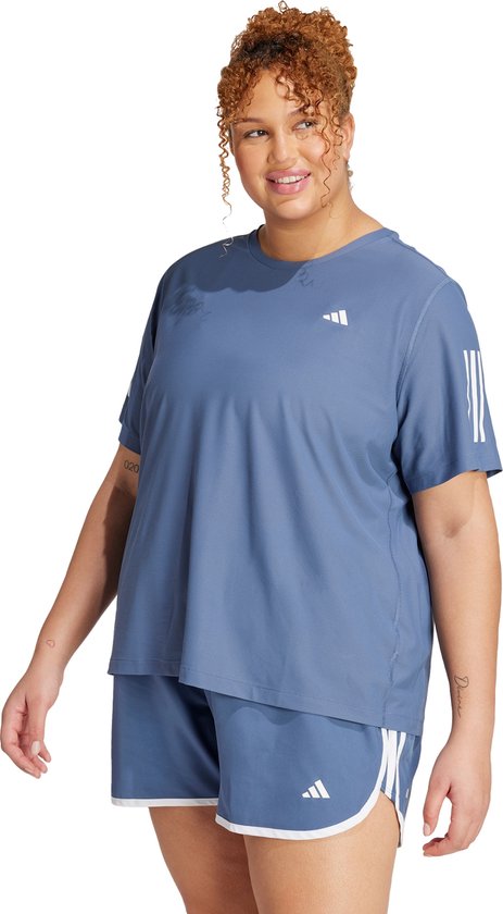 Adidas Performance Own The Run T-Shirt (Grote Maat) - Dames - Blauw