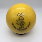 Bowling Bowlingbal Ebonite ' ODIE Good times yellow sparkle' , polyester bal, geel, 12 p , Ongeboord, zonder gaten, met 3 graveringen die zwart zijn ingekleud