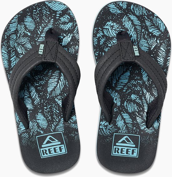 Reef Kids Ahi Aquifer Palm Jongens Slippers - Blauw - Maat 35