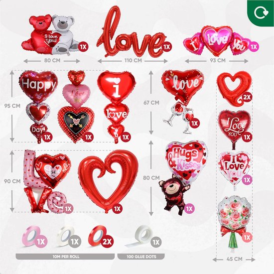 Valentijn Decoratie Set - Romantische Versiering - Valentijn - Rozenblaadjes