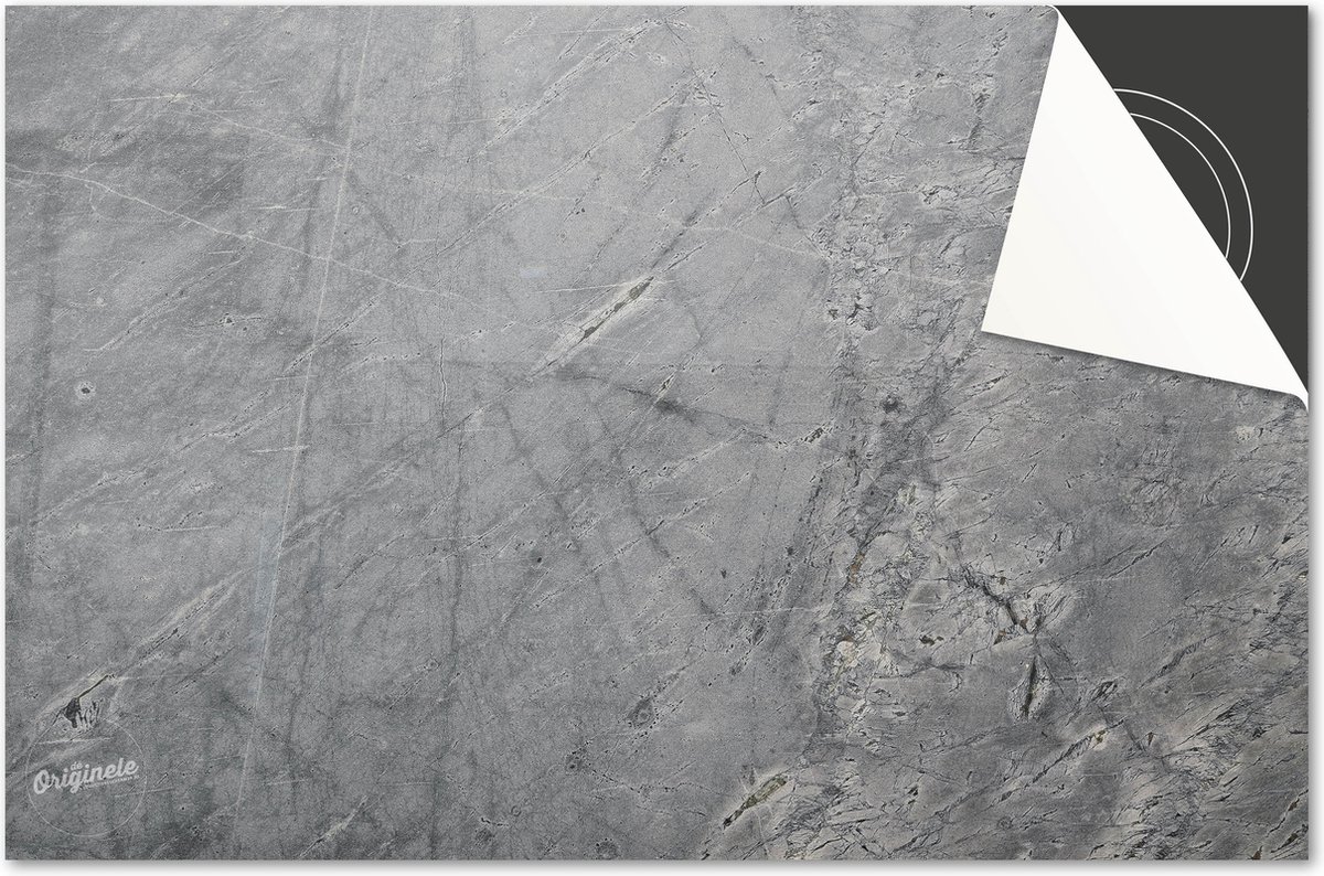Inductie beschermer 78x52 - afdekplaat inductie mat - Dietrix Kookplaat beschermer - Base - Beton - Muur Grijs Strepen