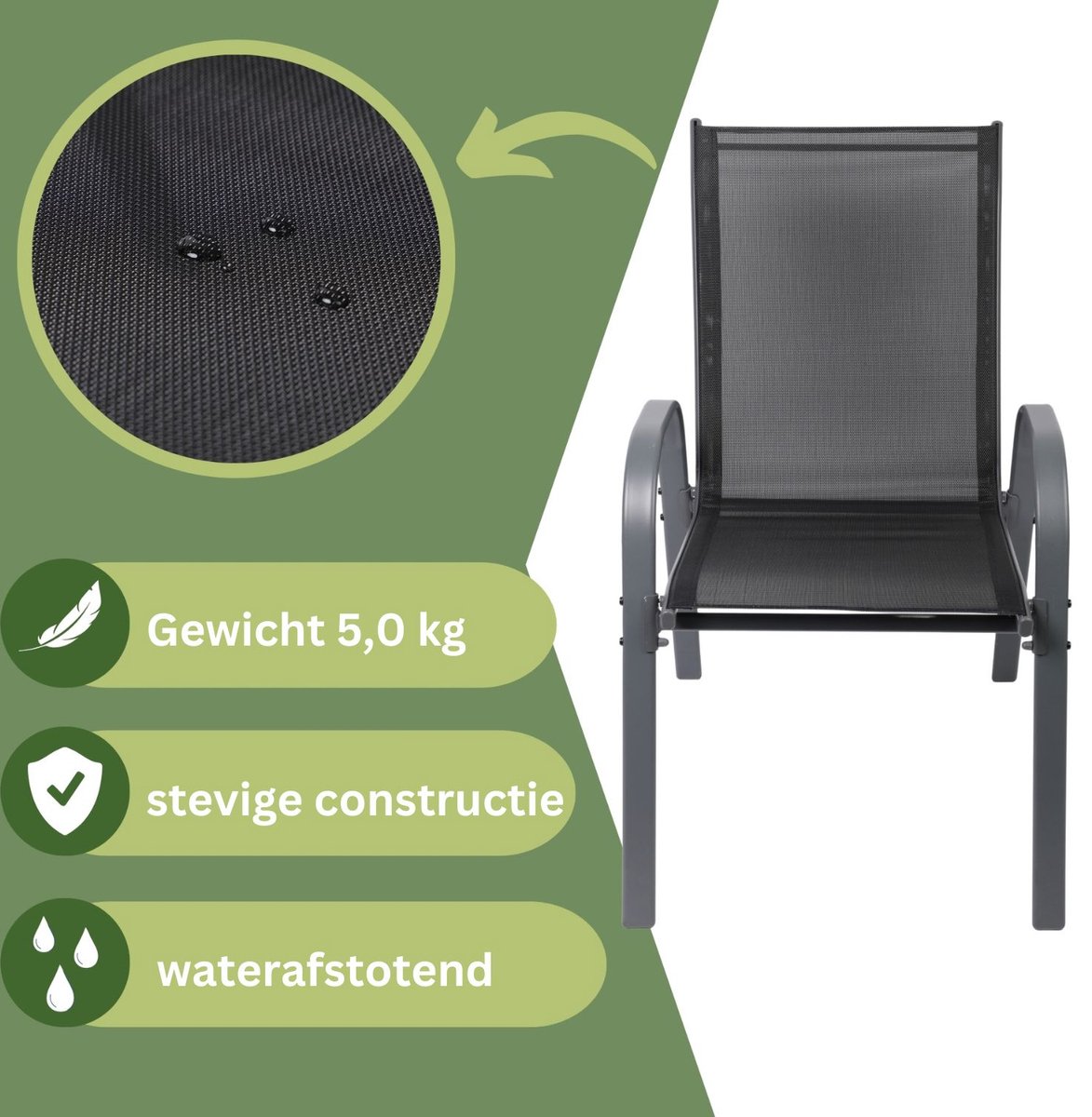 Albatros Kuba - Stapelbare Tuinstoelen thumbnail 6