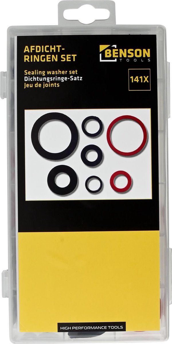 Benson Complete set afdichtingsringen - 141 stuks - 18 maten - rubber, fiber, EVA - voor sanitair en lekbescherming van Merkloos — afbeelding 5