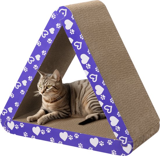 Navaris Kartonnen Krabplanken Voor Katten - Krabkarton Set Van 3 Stuks 3 Krabmatten Katten Karton Voor Ontspanning En Spelen