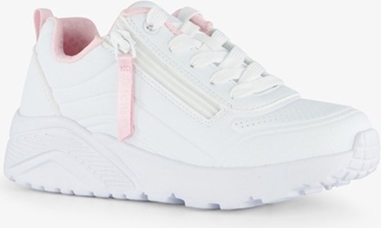 Skechers meisjes sneakers wit met ritsje - Maat 34 - Extra comfort - Memory Foam