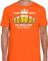Bellatio Decorations Koningsdag verkleed shirt voor heren - bier, ik willem - oranje - feestkleding L