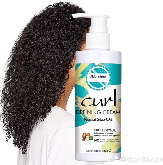 Curl defining cream, krullend haar definiëren crème 200ml natural shea oil, Curl difining cream