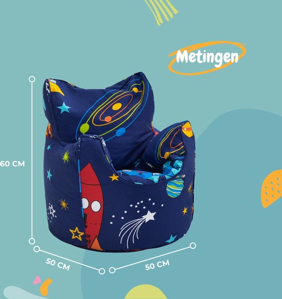 Ready Steady Bed Chaise haute pour Enfants Meubilair confortable pour Kinder Siège à l'épreuve des enfants Canapé de salle de jeux Conception ergonomique Chaise pouf pour enfants | Chaise enfant | Siège d'enfant