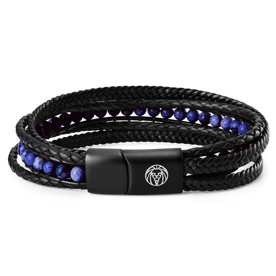 COOLSTEELANDBEYOND Horizontale Zijkant Kruis Drie Rijen Armbanden