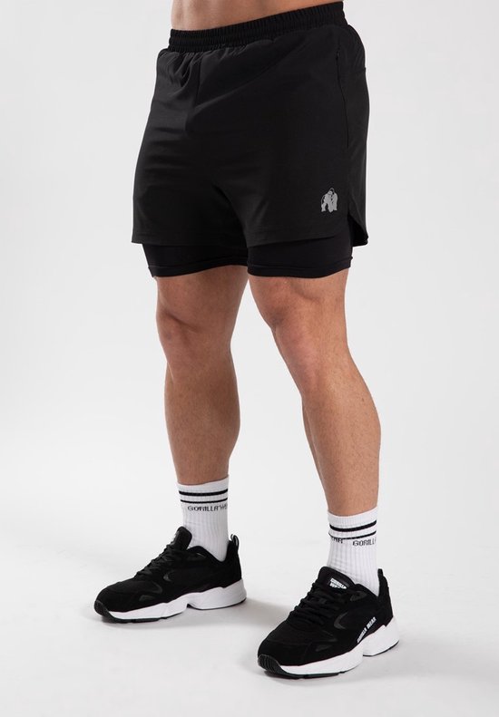 Gorilla Wear Cortez 2-in-1 Shorts - Zwart - XL